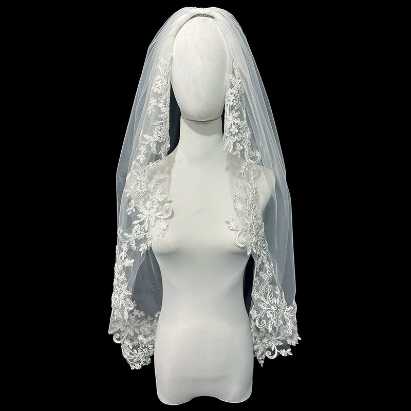 Bridal Lace Short Veil