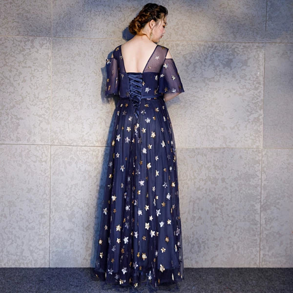 Elegant V-neck Evening Dress