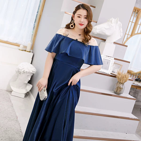 French Style Plus Size Evening Dress
