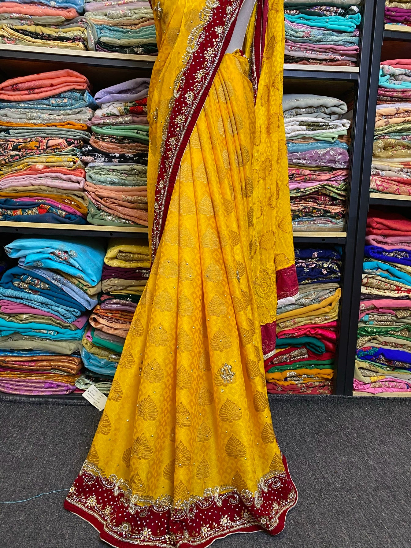 Indian Beaded Saree Wedding Dress
