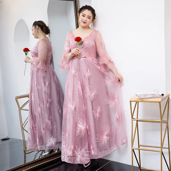 Fuchsia Bridesmaid Evening Dress