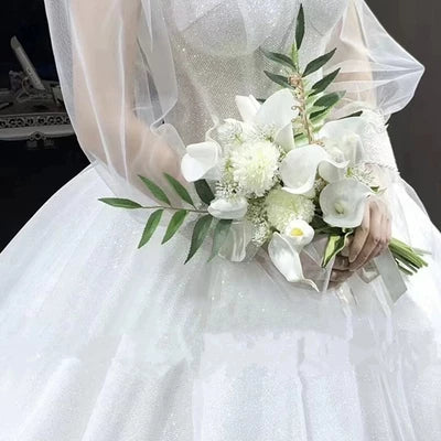 Korean Style Faux Wedding Bouquet Mixed Floral Arrangement