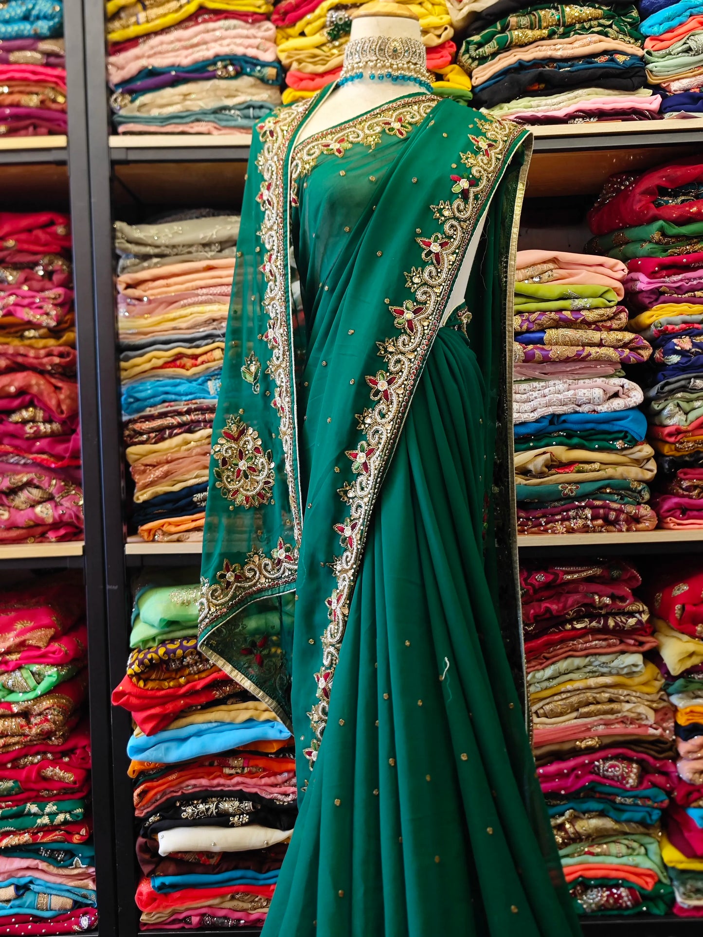 Handmade Beaded Sari
