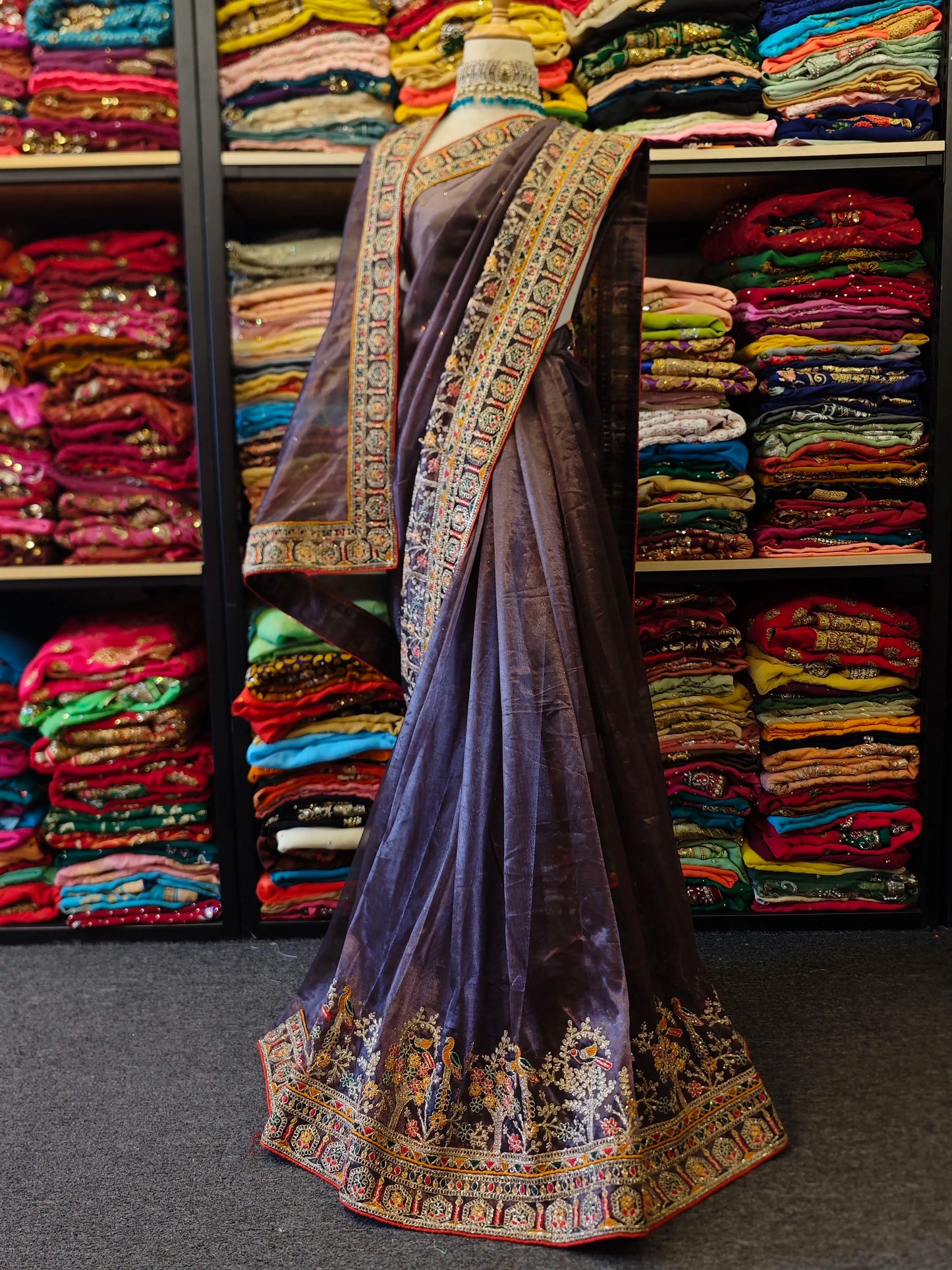 Indian Embroidered Sari
