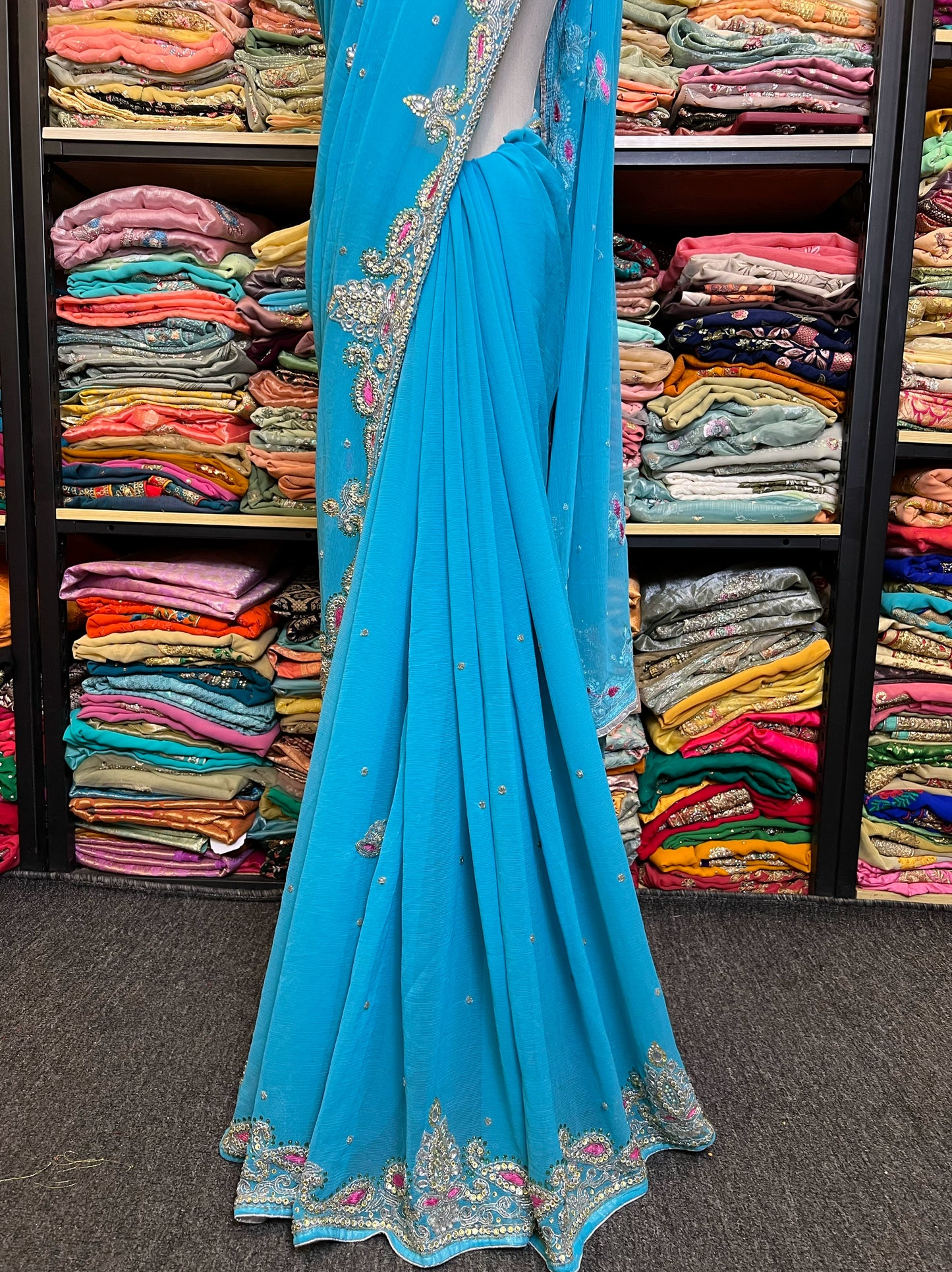 Kashmir Wool Sari Shawl