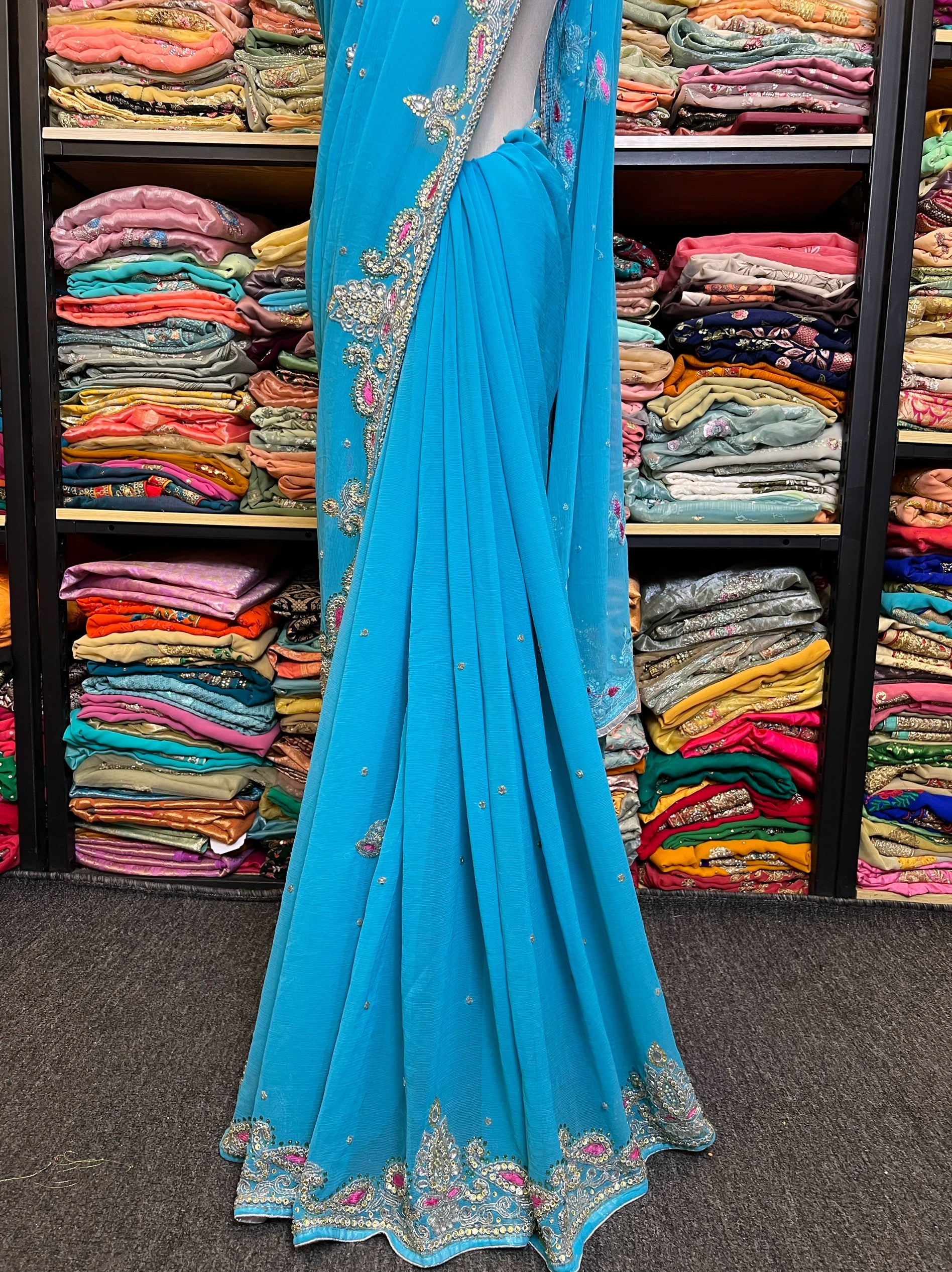 Kashmir Wool Sari Shawl