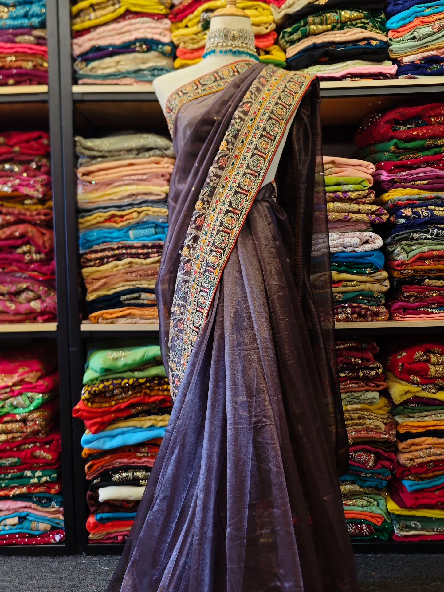 Indian Embroidered Sari