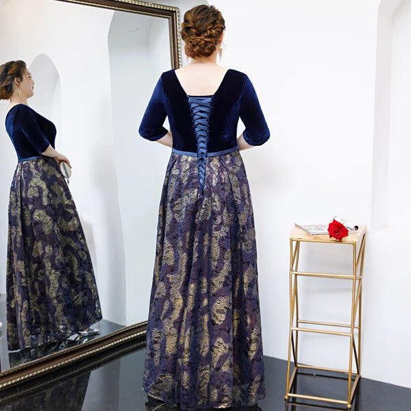 Velvet Long Evening Dress