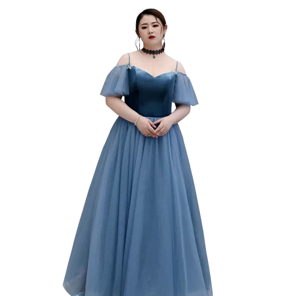 Blue Evening Cocktail Dress