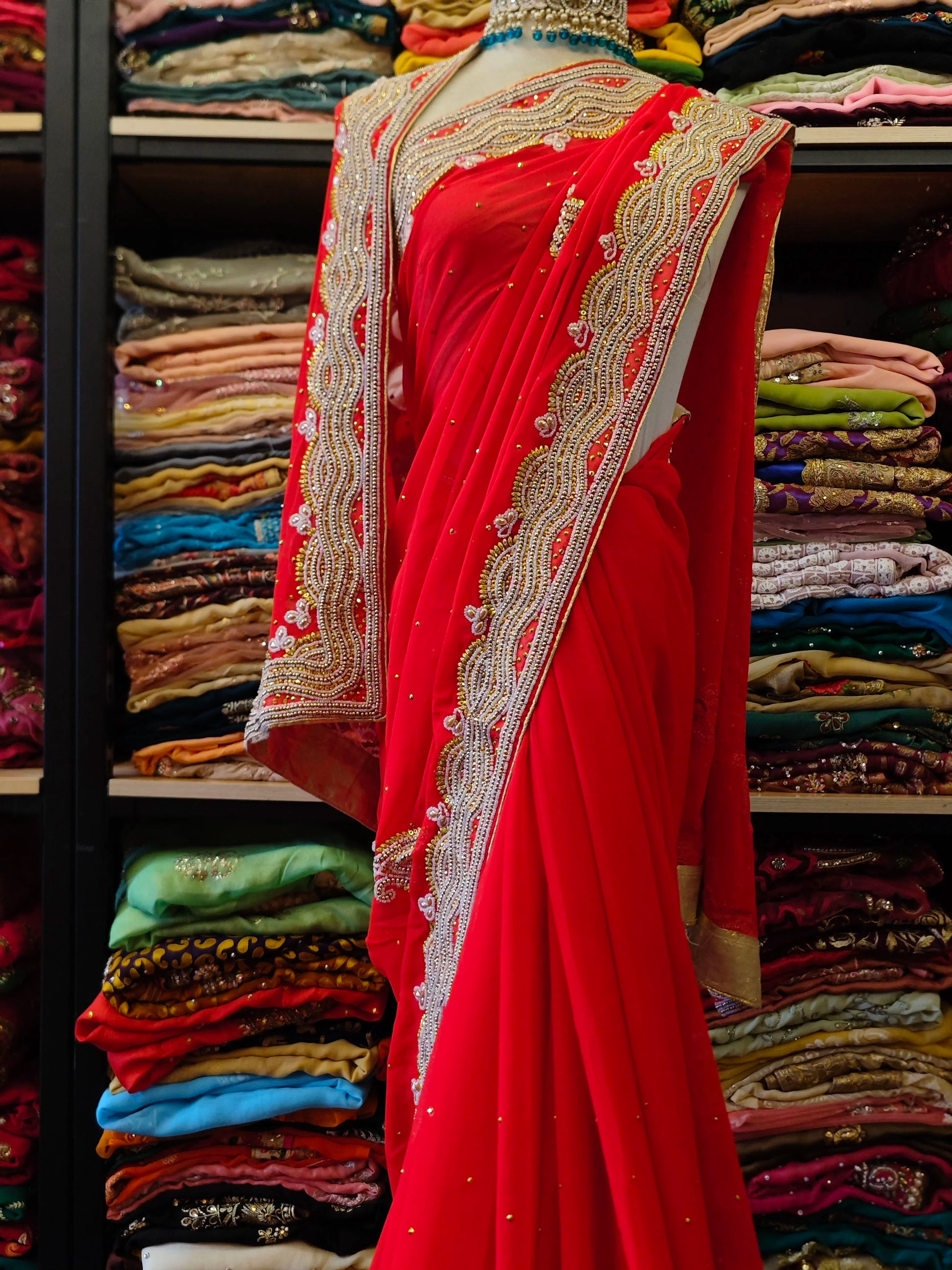 Indian Embroidered Sari