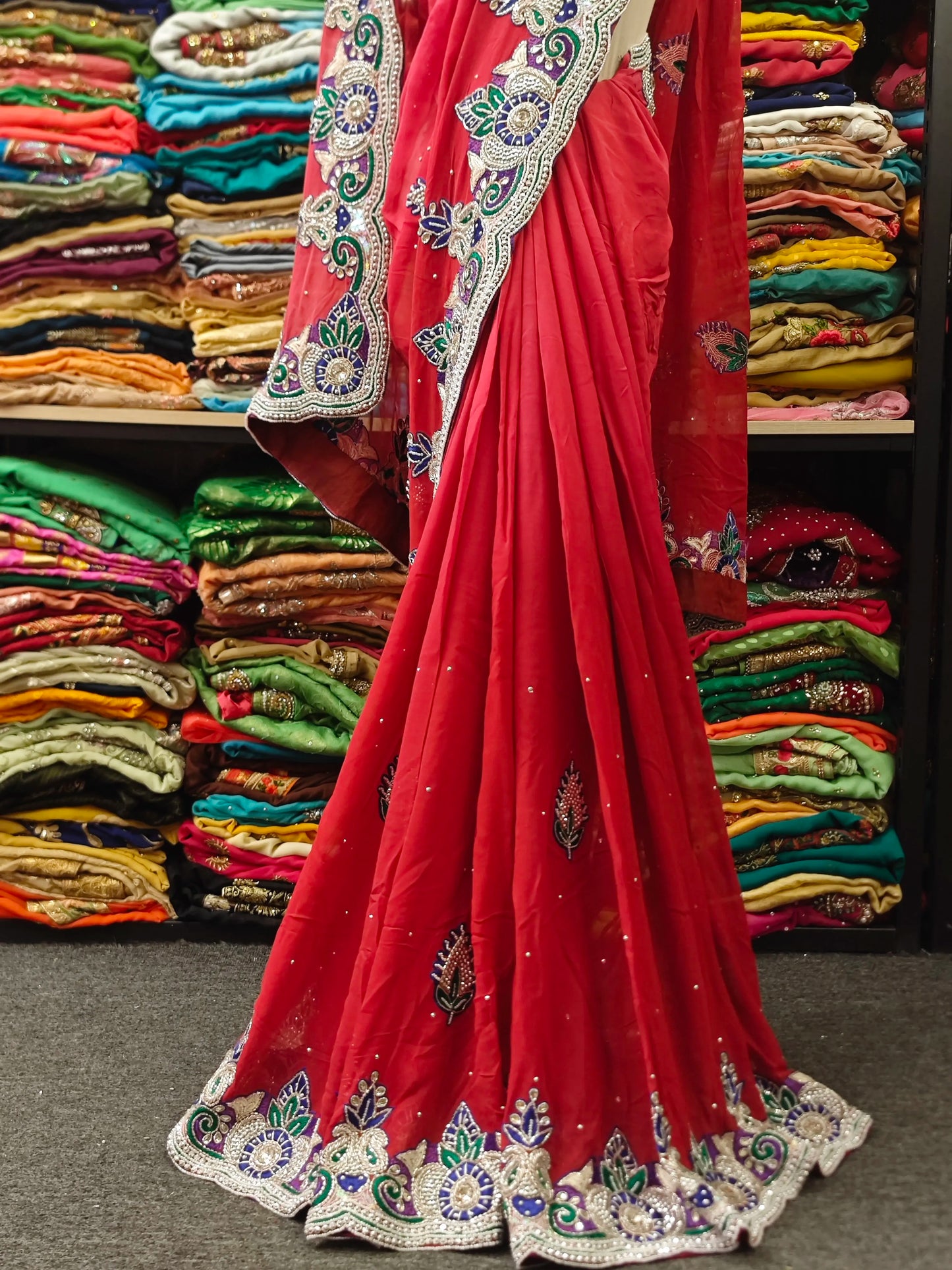 Indian Hawthorn Gradient Saree
