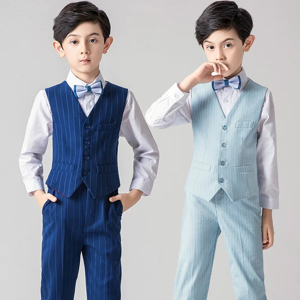 Boys Classic Suit Flower Girl Dress Piano Performance Costume Jacket