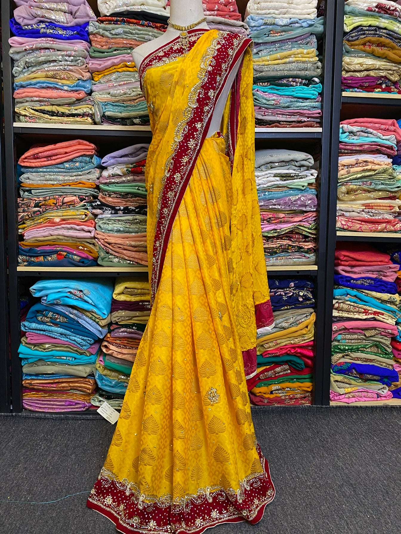 Indian Beaded Saree Wedding Dress