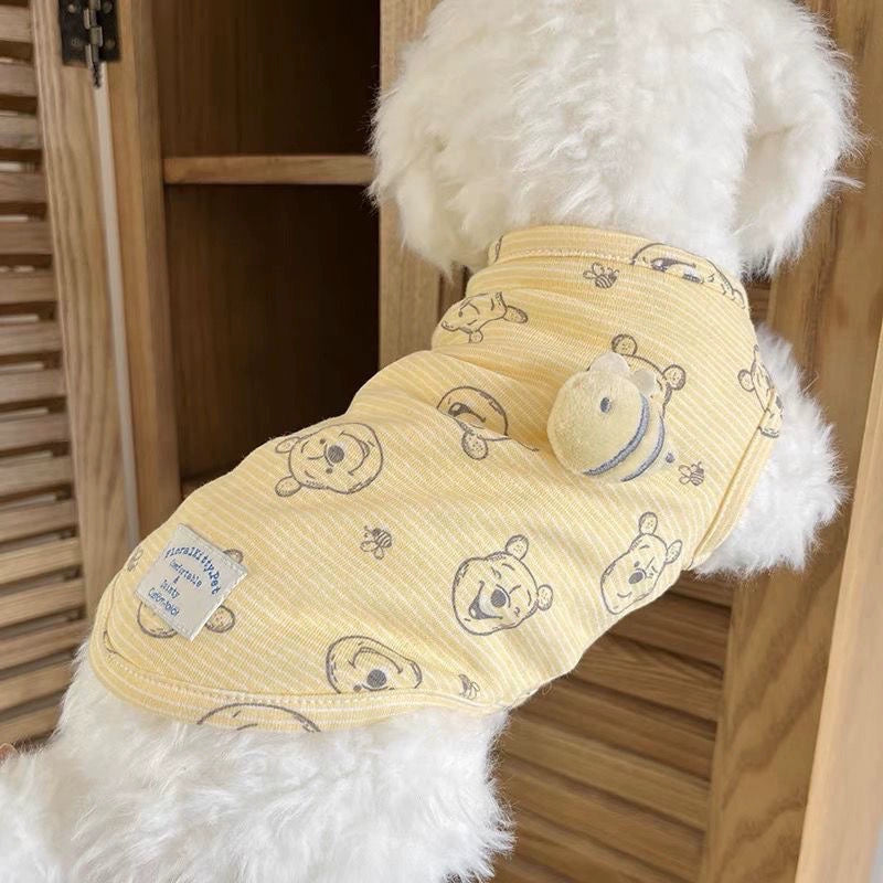 Pure Cotton Teddy Pomeranian Pet Vest for Cats and Dogs