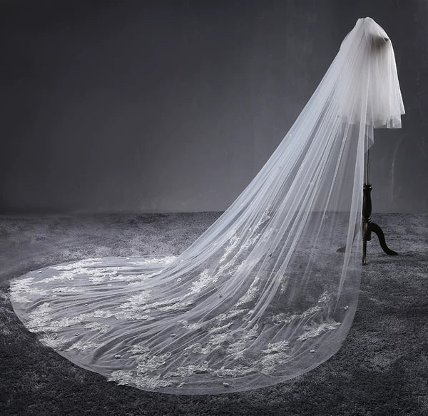 Korean Romantic Lace Wedding Veil