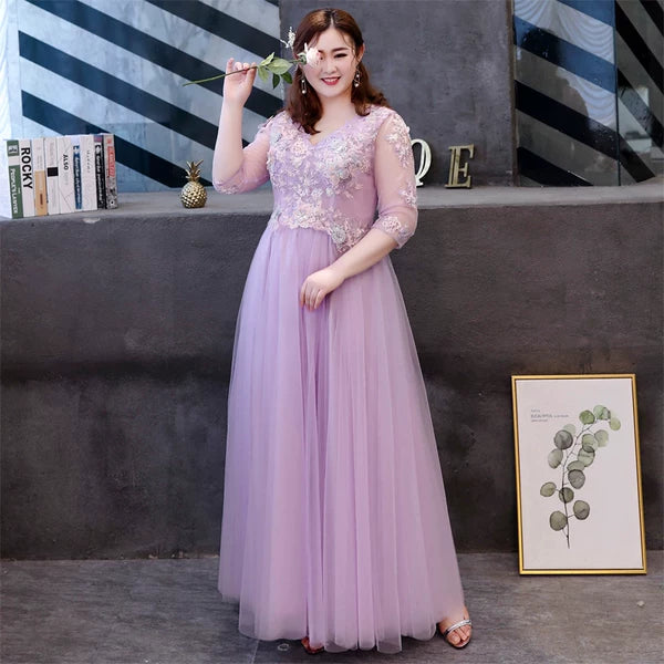 Purple Evening Bridesmaid Dress
