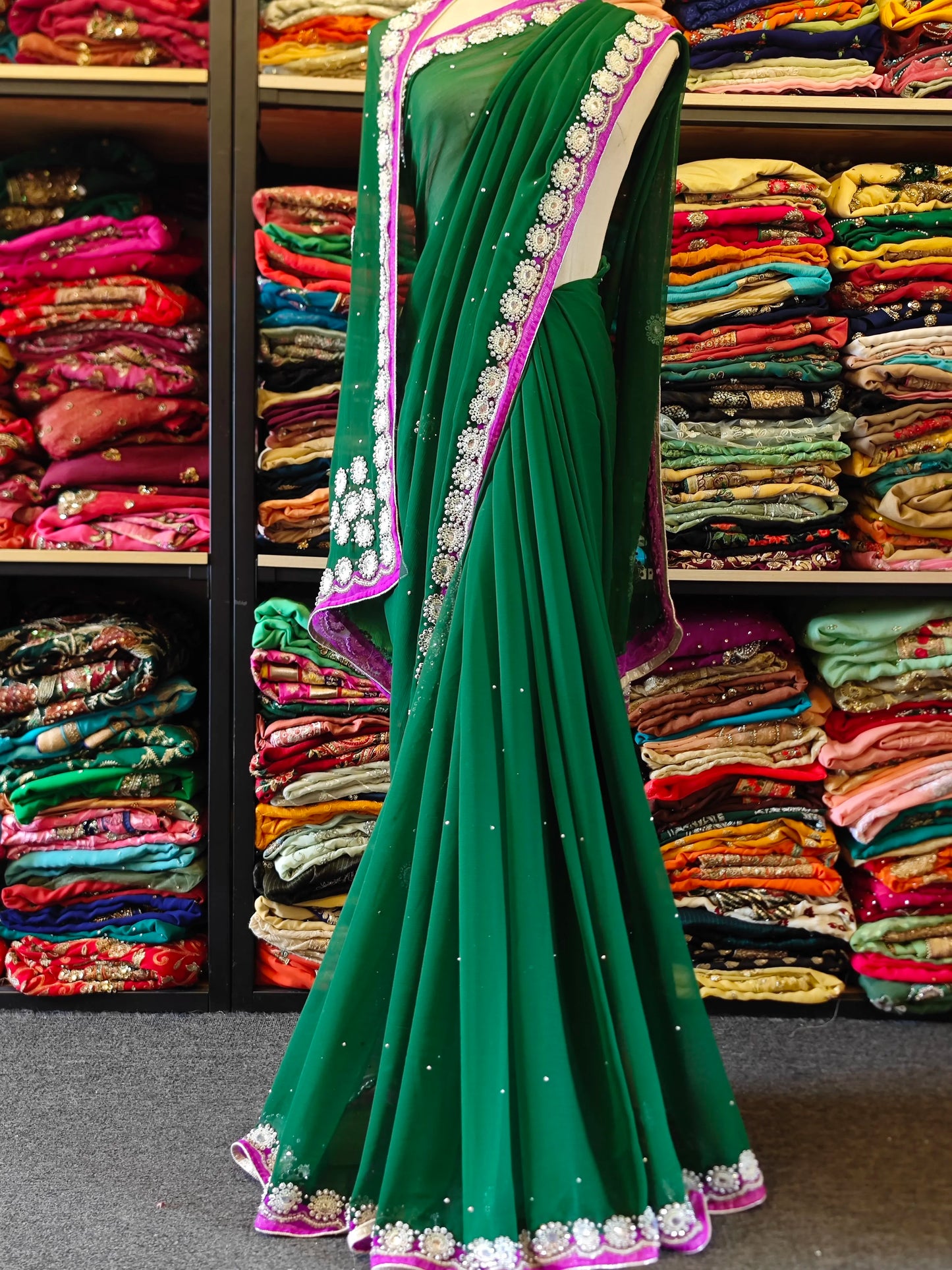Indian Embroidered Sari