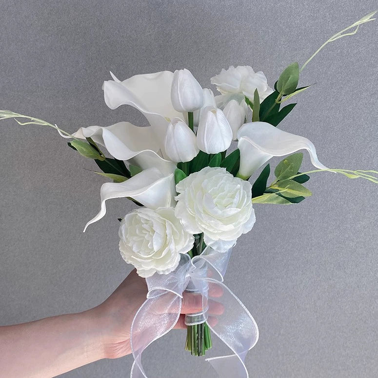 Butterfly Handheld Artificial Flower Prop for Weddings & Home Décor