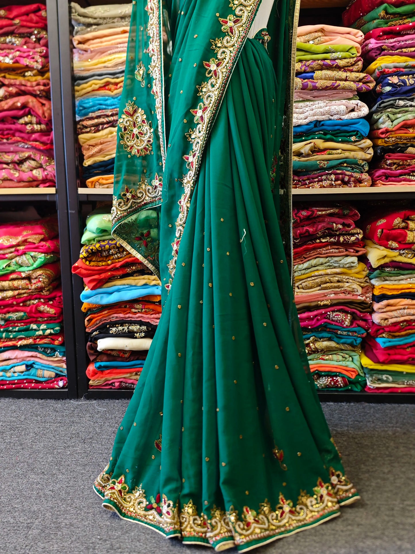Handmade Beaded Sari