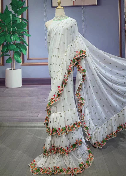 Indian Embroidered Sari