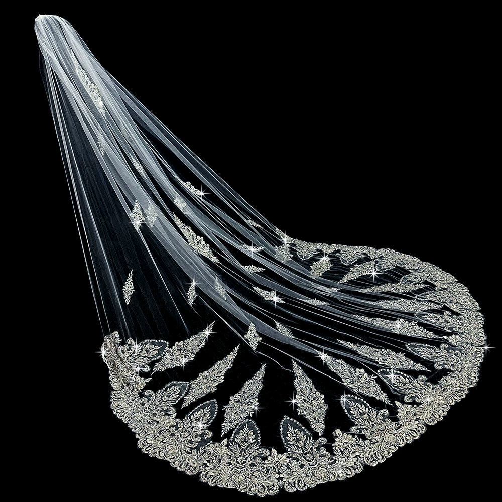 Wedding Veil Beaded Embroidery