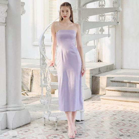 French Satin Bridesmaid Dress