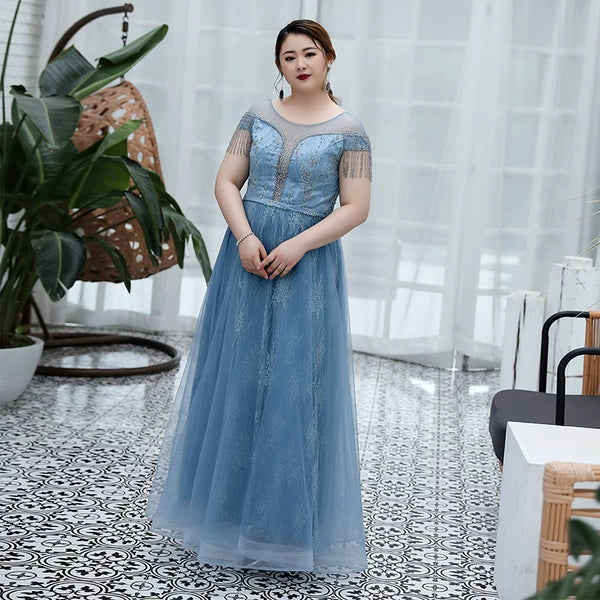 Elegant Blue Evening Dress