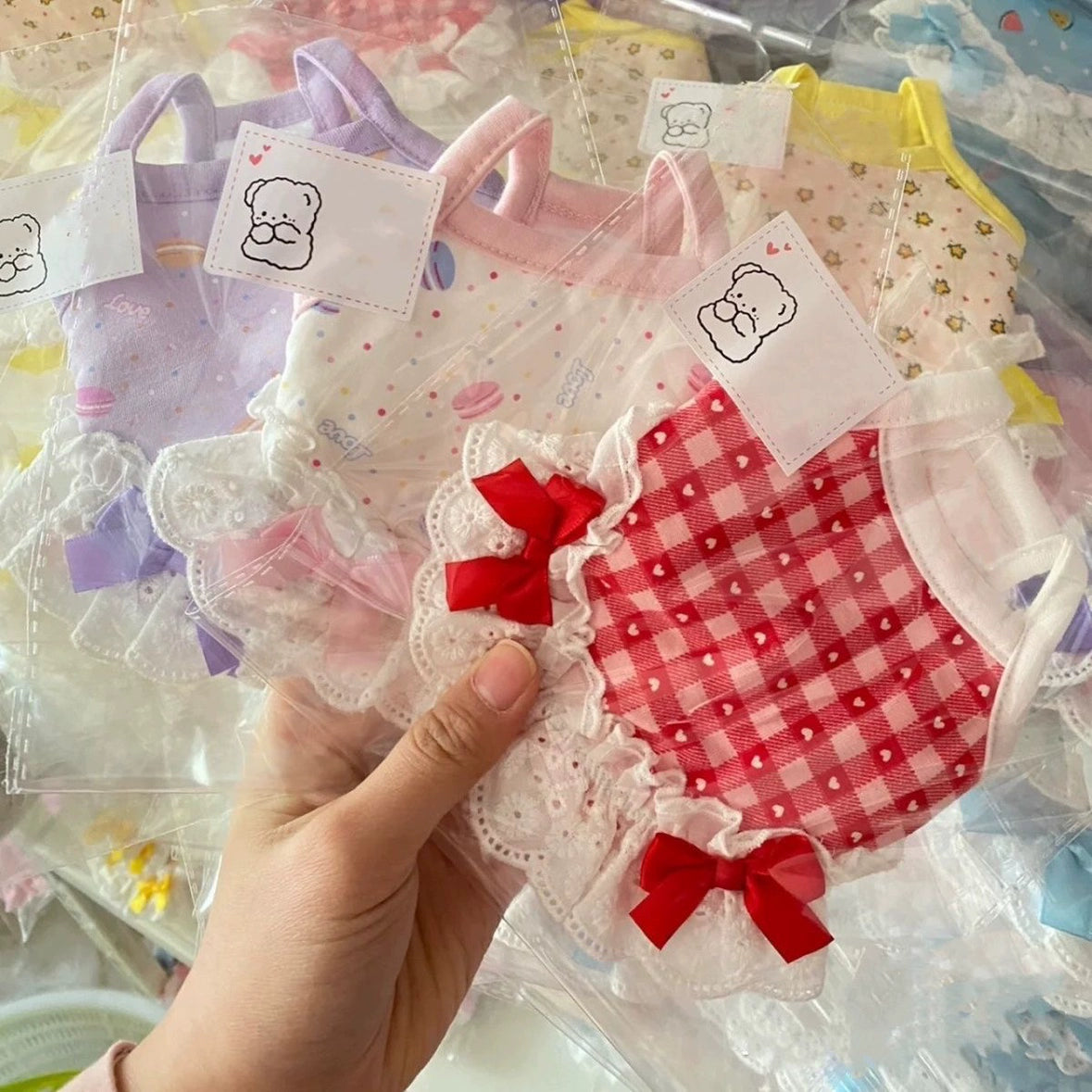 Cute Cotton Princess Lace Slip Dress for Small Dogs