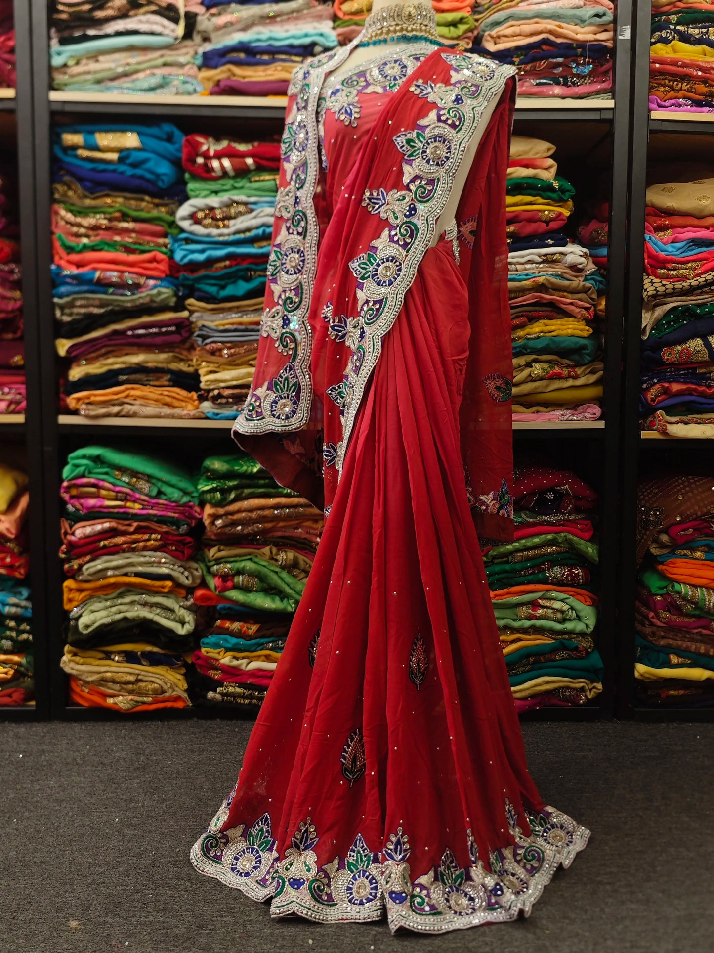 Indian Hawthorn Gradient Saree