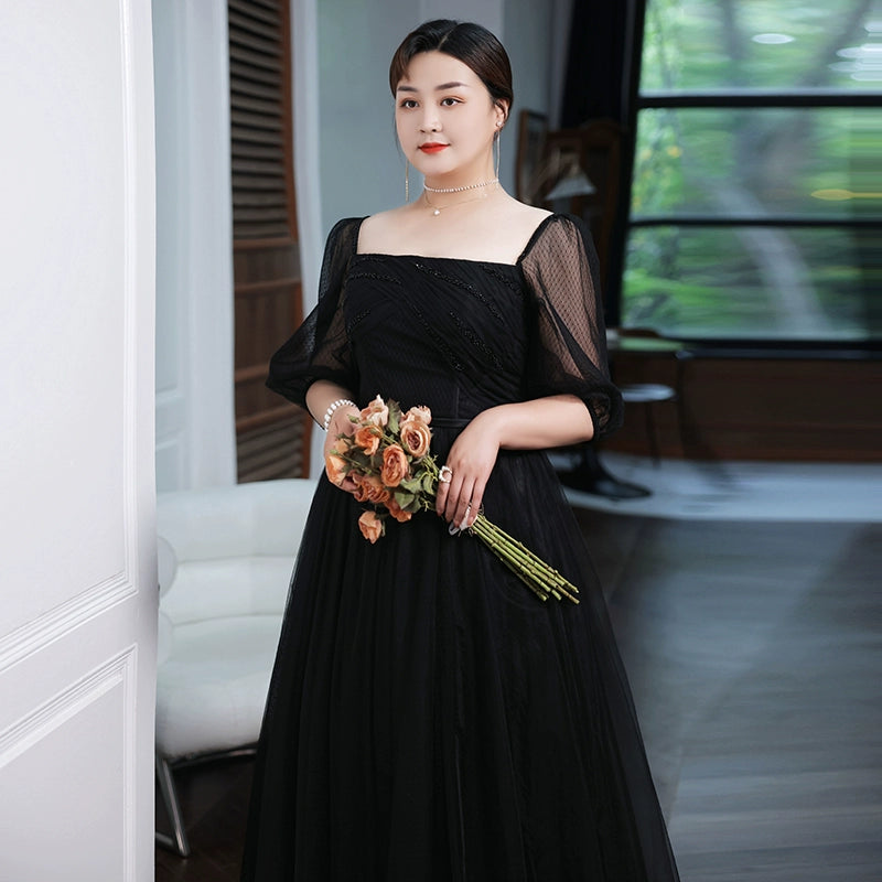 Elite Black French Evening Dress