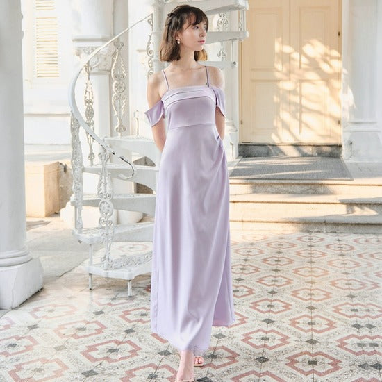 French Satin Bridesmaid Dress