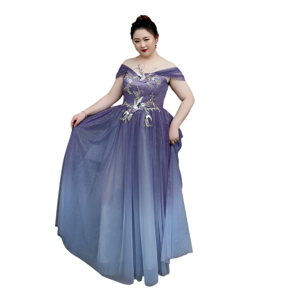 Purple Elegant Party Dress