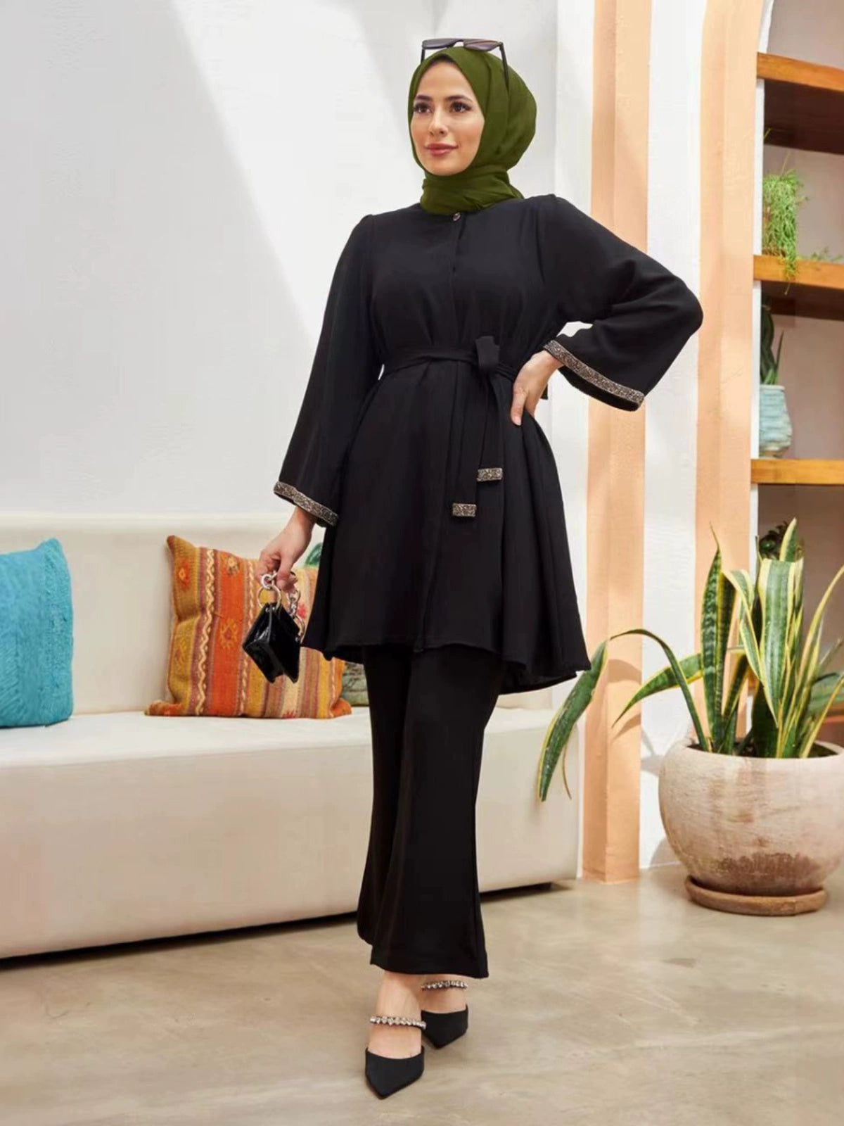 Arabic Flared Trousers Set