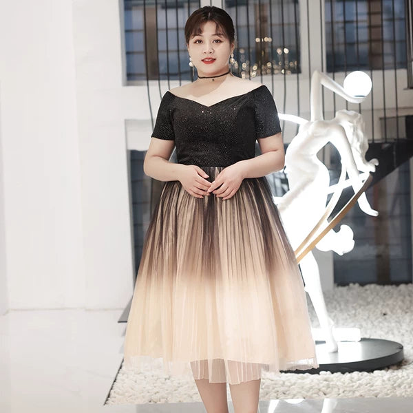 French Style Black Evening Dress