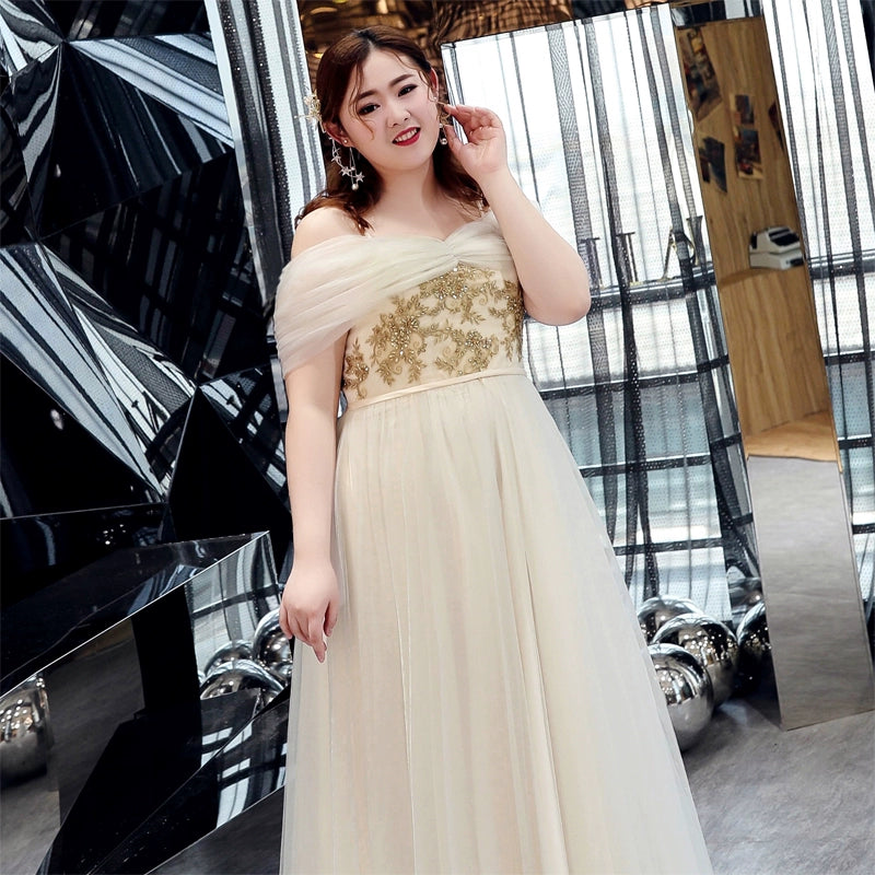 Elegant Champagne Bridesmaid Dress