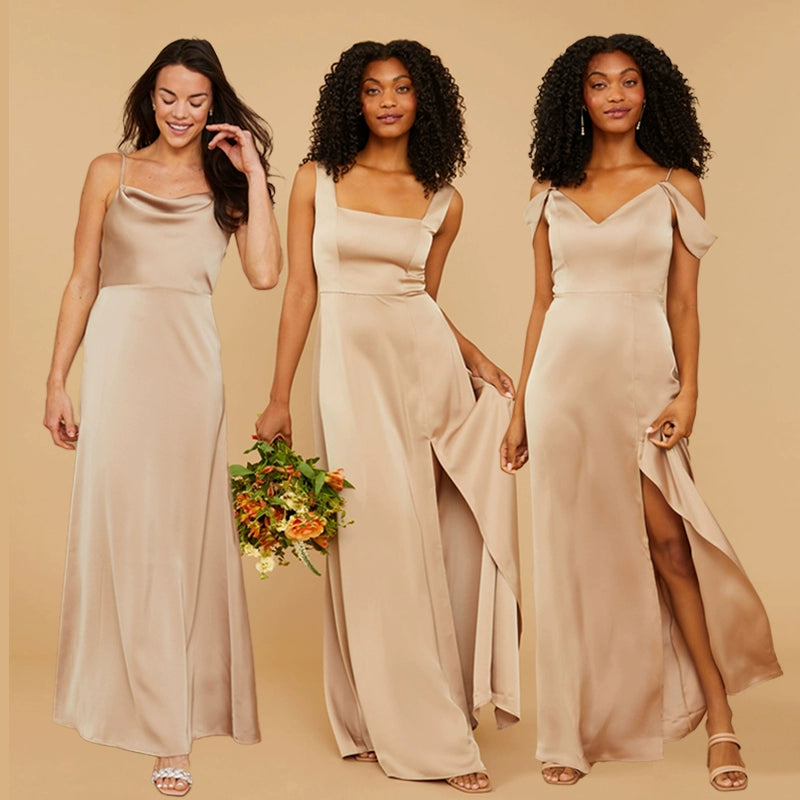Bridesmaid dress 2024 new satin can be worn normally and high-end niche silk to make you look slim and simple and generous in summer