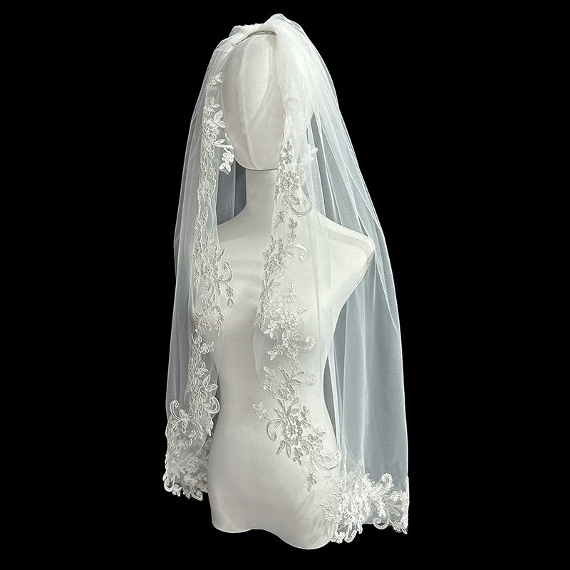 Bridal Lace Short Veil