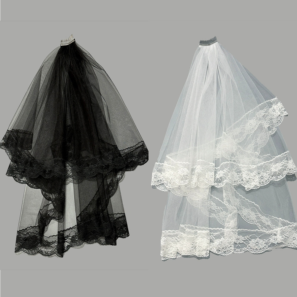 Wedding Black Lace Veil