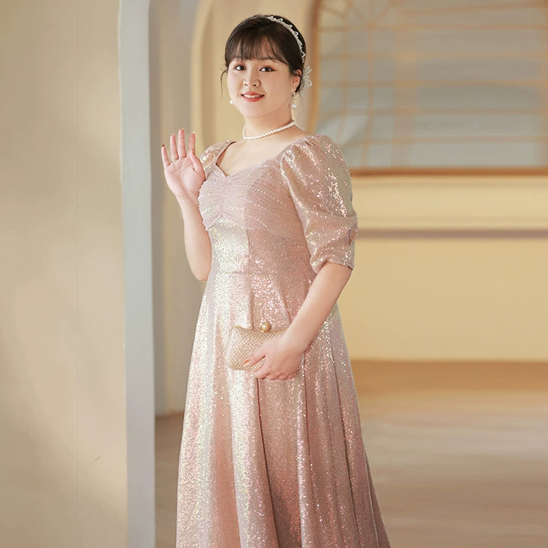 Elegant Fuchsia Evening Dress