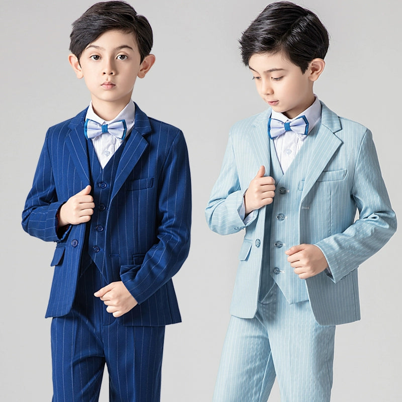 Elegant Vest Suit Set: Boys' Piano Performance & Flower Boy Outfit