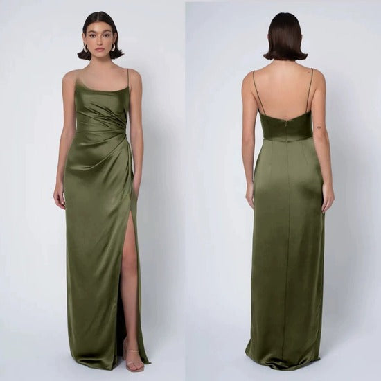 High End Satin Silk Bridesmaid Dress