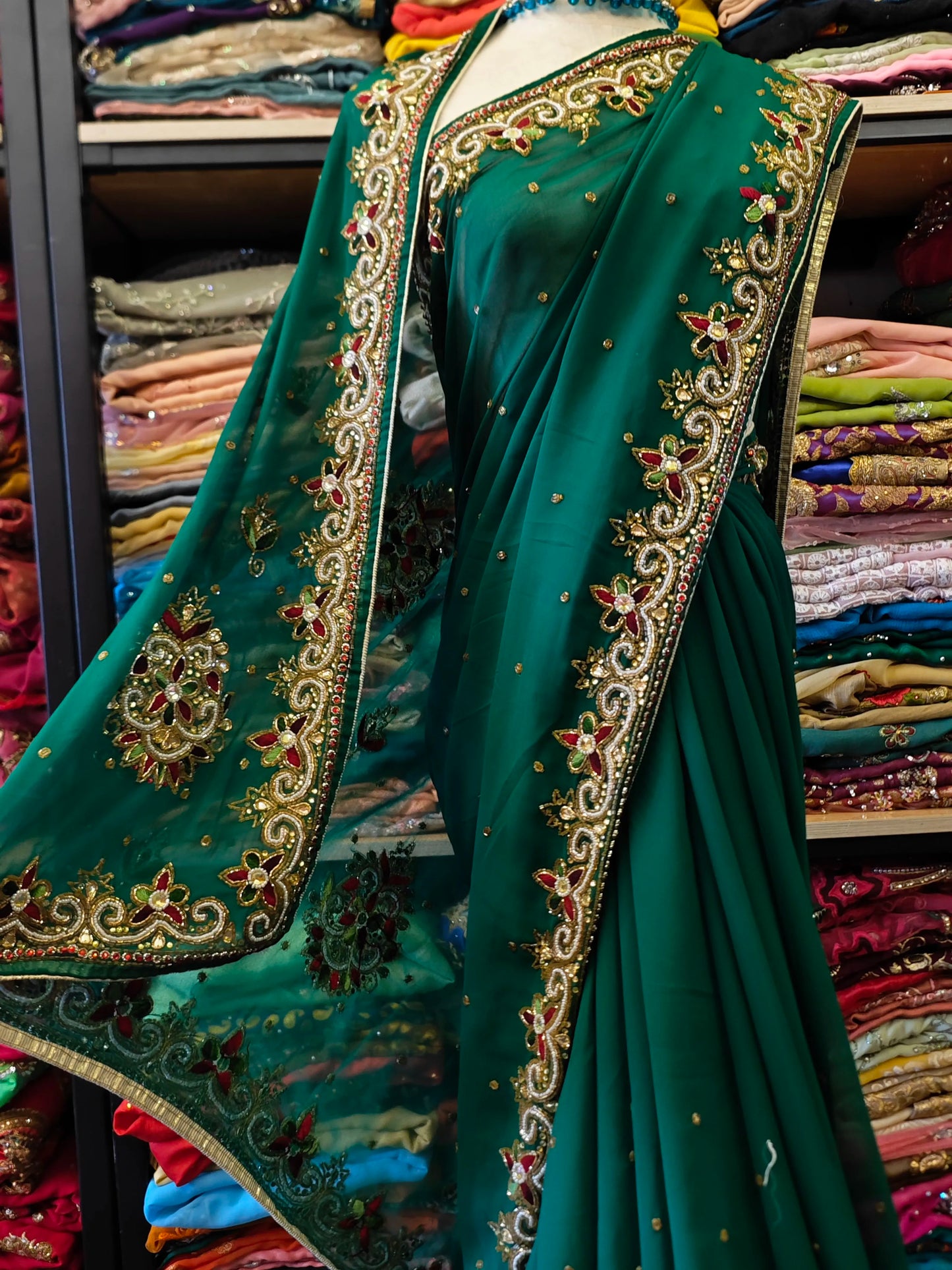 Handmade Beaded Sari