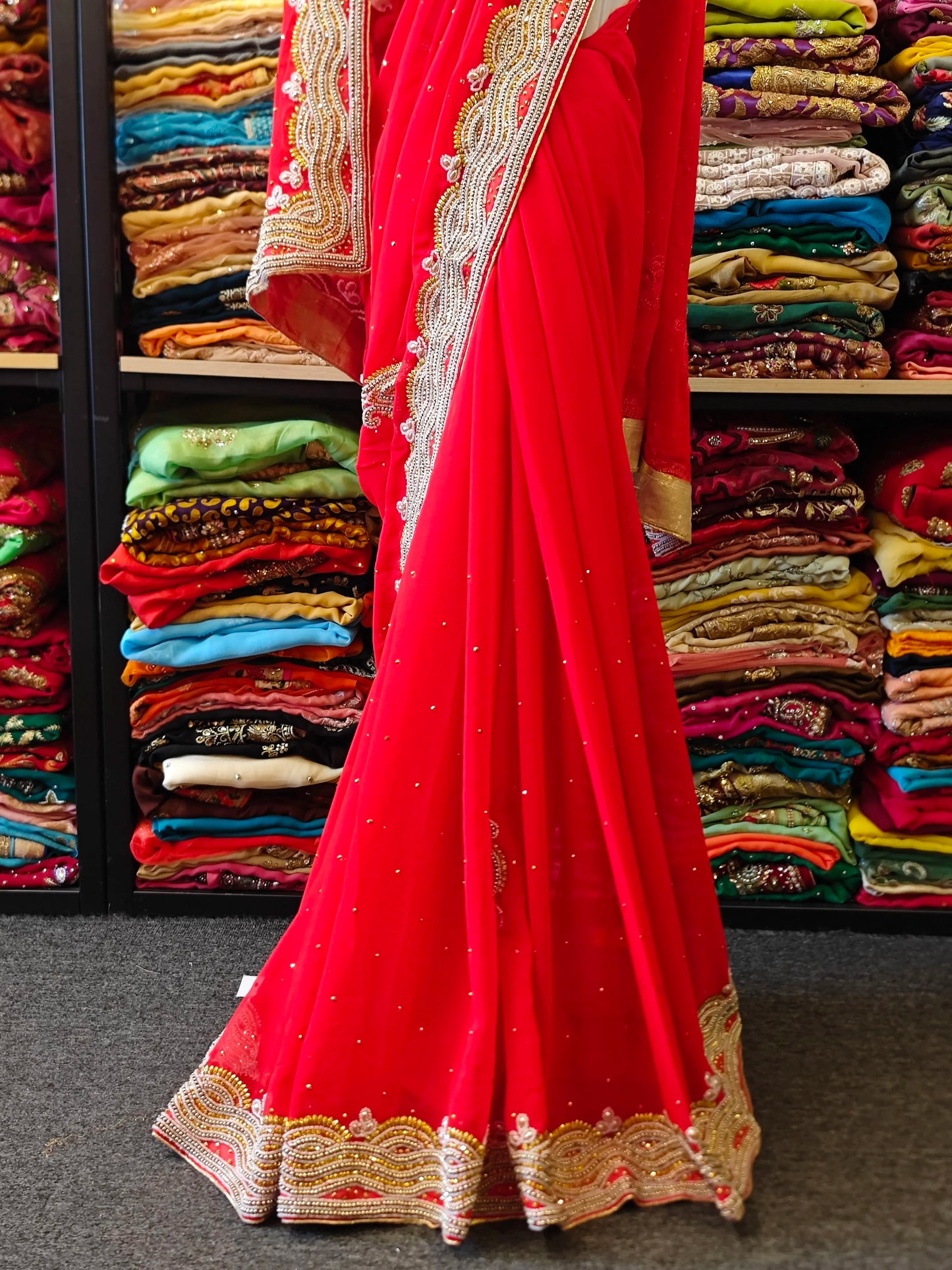 Indian Embroidered Sari