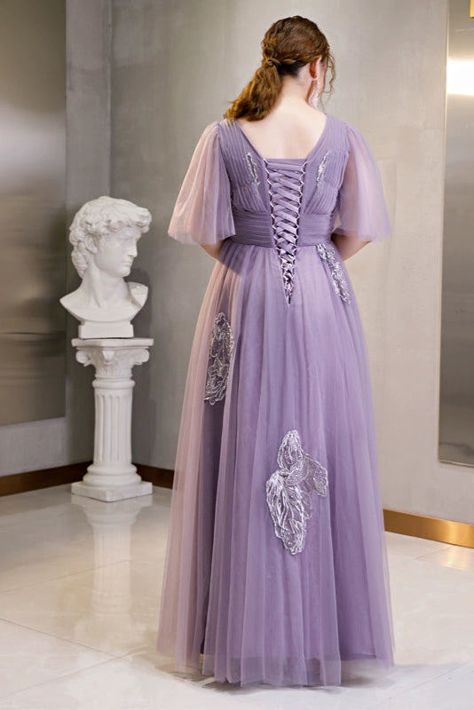 Purple Summer Evening Dress