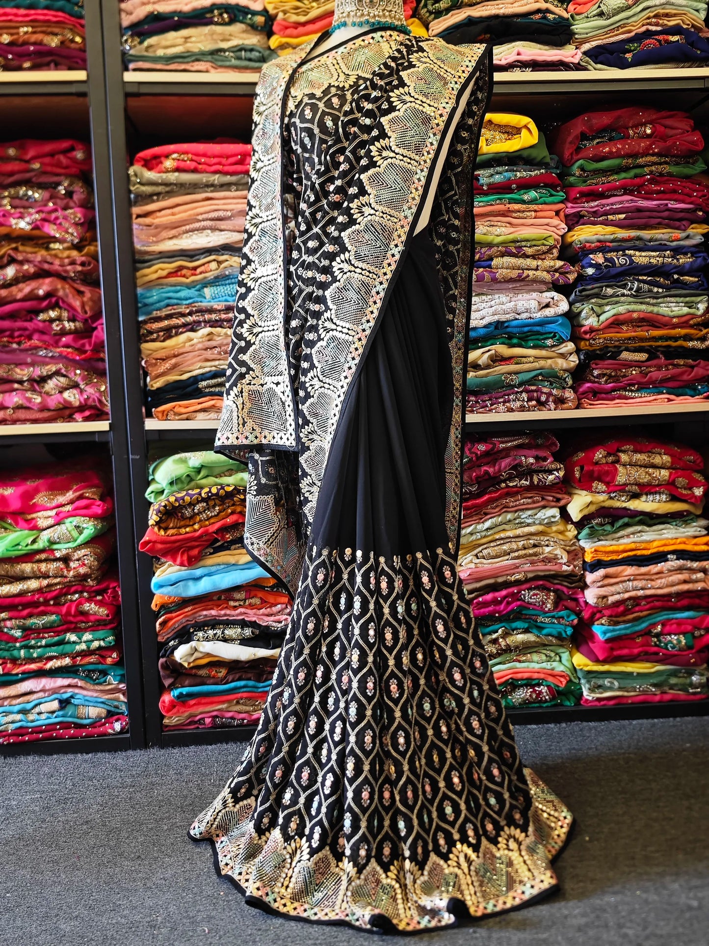 Indian Beaded Sari 6m