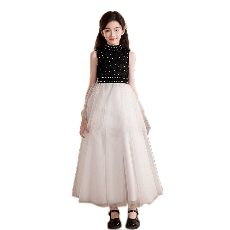 Black Colored Elite Piano Kids Evening Dress