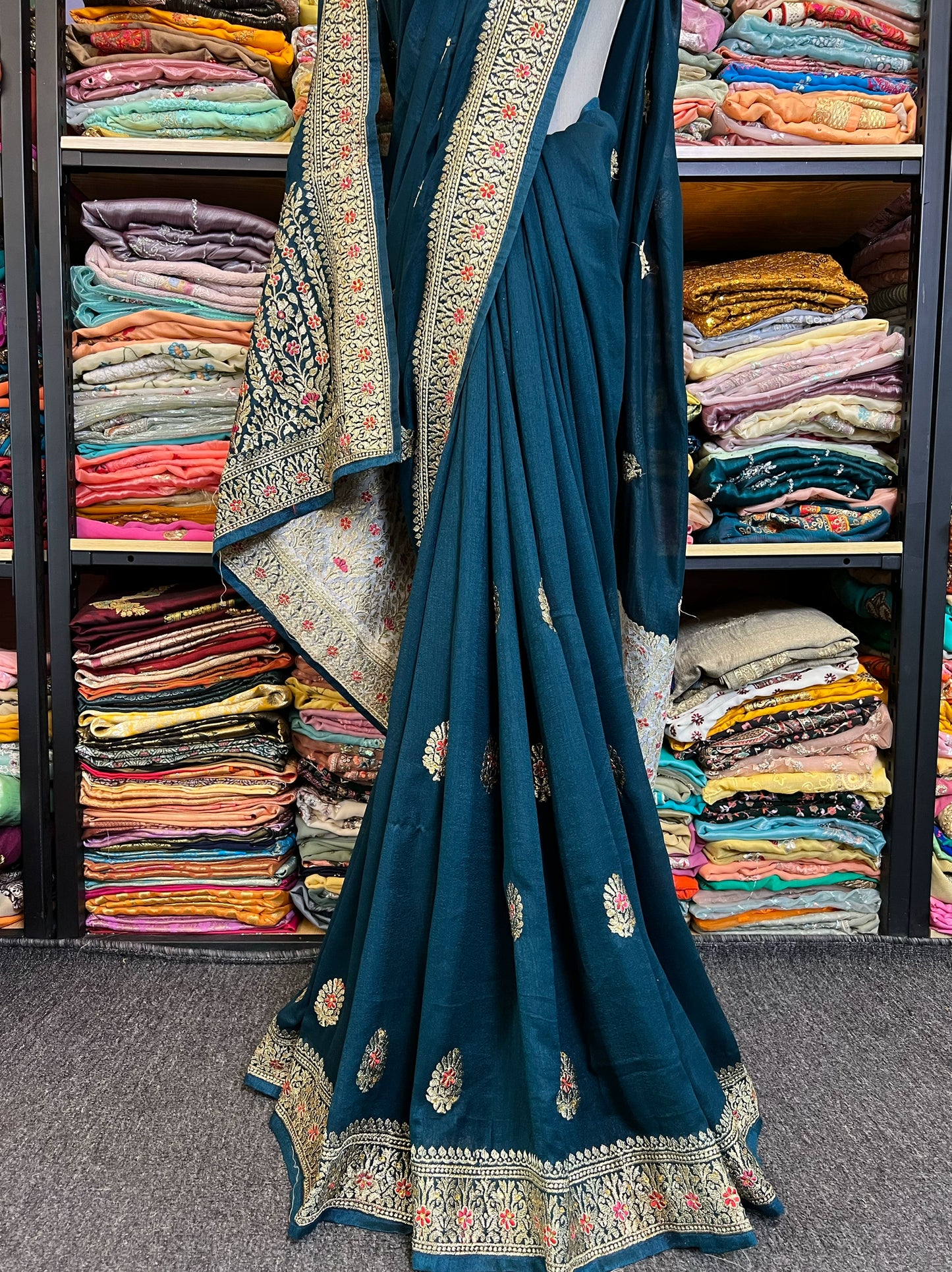 Beaded Silk Sari