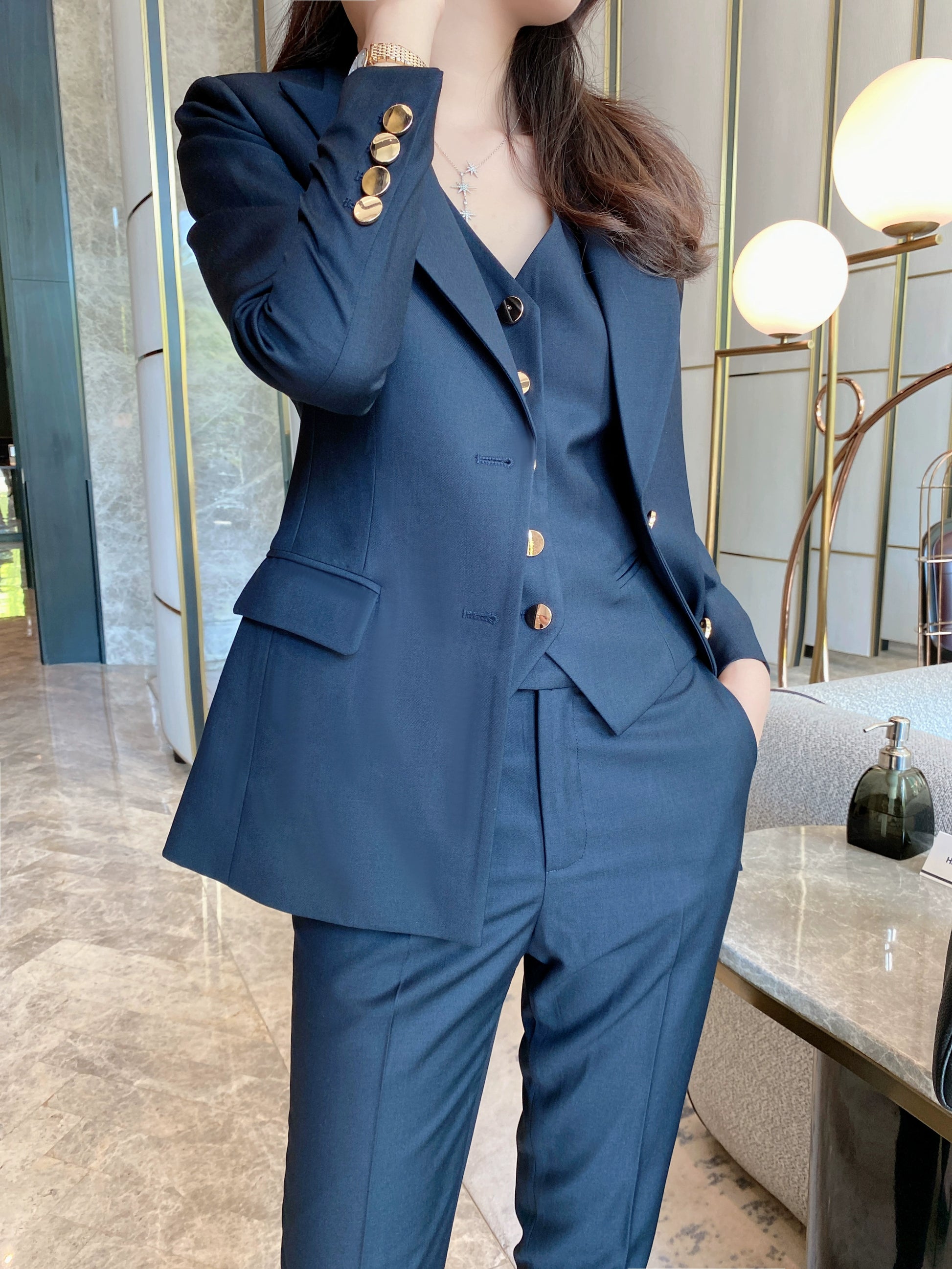 Elegant Autumn High-End 3-Piece Women’s Professional Suit Set
