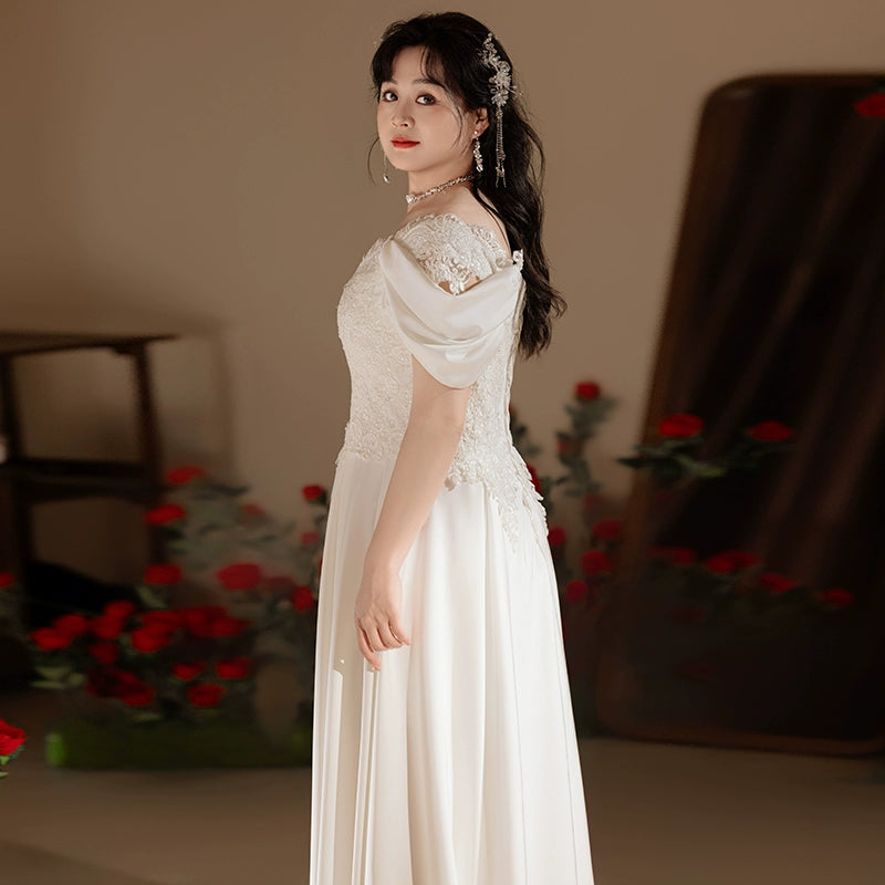 White Elegant Evening Dress