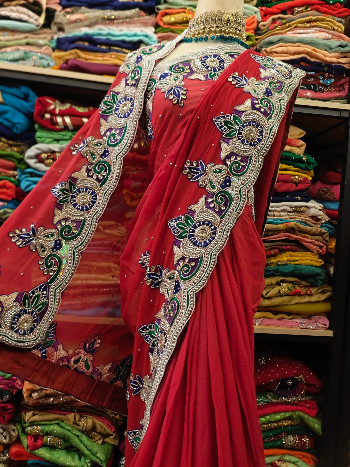 Indian Hawthorn Gradient Saree
